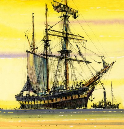 Ismeretlen vitorlás hajó alkotó: John S. Smith
