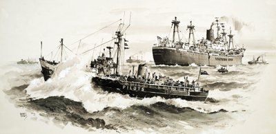Azonosítatlan hajó és révkalauz alkotó: John S. Smith