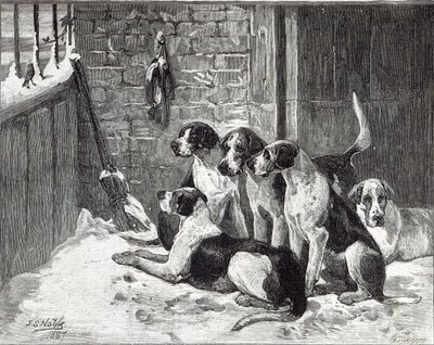 Karácsonyi ének, a „Leisure Hour”-ból, 1888 alkotó: John Sargent Noble