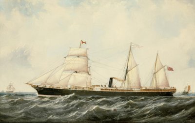 John Scott, Gőzhajó Arratoon Apcar / Festmény, 1873 alkotó: John Scott