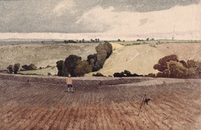 Felszántott mező, 1808 körül (ceruza és akvarell, papír) alkotó: John Sell Cotman