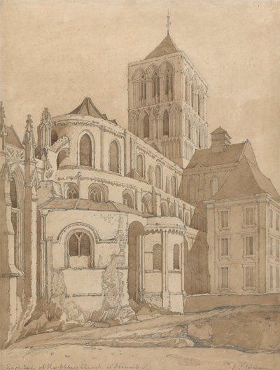 Apátsági templom Fecamp-ban, Normandiában alkotó: John Sell Cotman