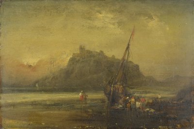 Beach Scene (olaj, papír) alkotó: John Sell Cotman