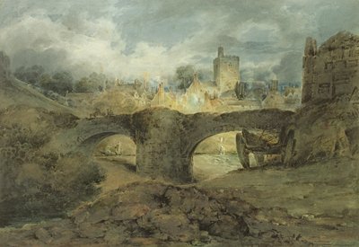 Brecknock, 1801 körül (wc gumiarábikummal papíron) alkotó: John Sell Cotman