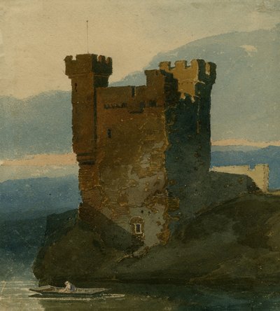 Castle by Water (ceruza, wc papíron) alkotó: John Sell Cotman