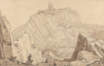 Domfront, Délkelet felé tekintve alkotó: John Sell Cotman