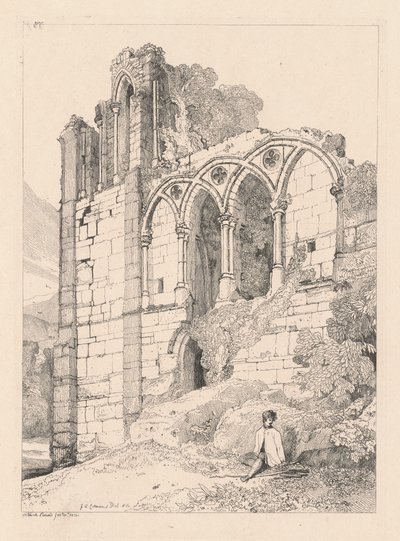 Easeby apátság, Yorkshire alkotó: John Sell Cotman