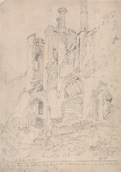 Framlingham kastély, Suffolk: A romos belső tér része alkotó: John Sell Cotman