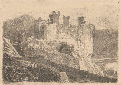 Harlech kastély alkotó: John Sell Cotman