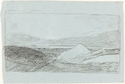Táj dombokkal és vízzel alkotó: John Sell Cotman