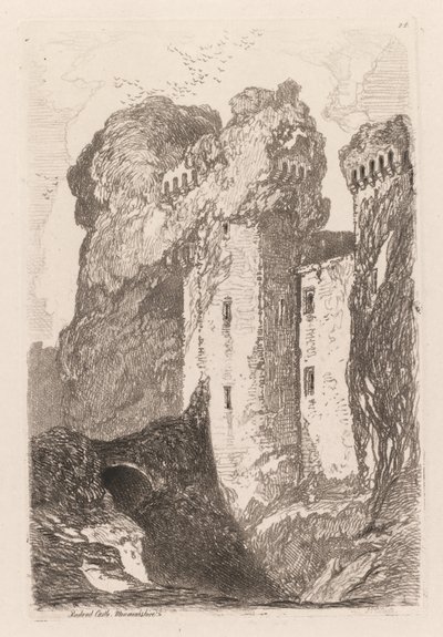 Liber Studiorum: Raglan kastély, Monmouthshire alkotó: John Sell Cotman