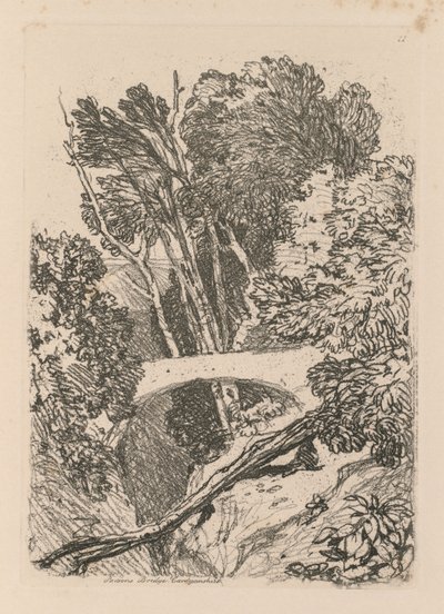 Liber Studiorum: 11. tábla: Parsons Bridge, Cardingshire, 1838 alkotó: John Sell Cotman
