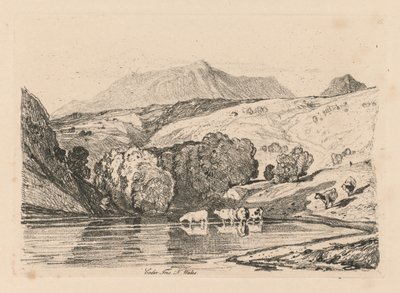 Tanulmányok könyve: 15. tábla, Cader Iris, Észak-Wales, 1838 alkotó: John Sell Cotman