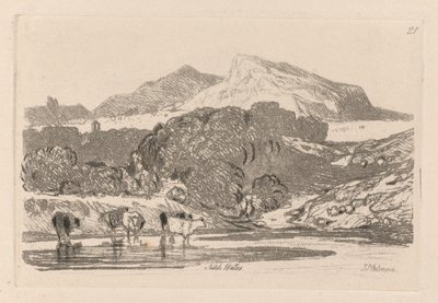 Liber Studiorum: Plate 21, View in North Wales alkotó: John Sell Cotman