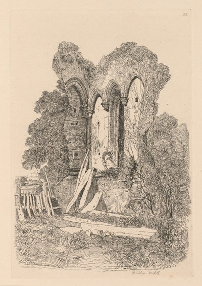 Tanulmányok könyve: 23. tábla, Ruins at Beeston, Norfolk: No. 3 alkotó: John Sell Cotman