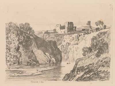 Liber Studiorum: Plate 27, Kilgarren Castle, N. Wales, 1838. alkotó: John Sell Cotman