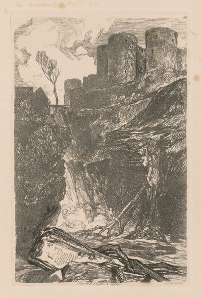 Liber Studiorum: Plate 29, Harlech Castle, N. Wales alkotó: John Sell Cotman