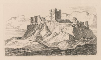 Tanulmányok könyve: Plate 30, Bambro Castle, Northumberland, 1838 alkotó: John Sell Cotman