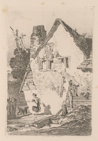 Liber Studiorum: Plate 40, Lakenham, Norwich közelében, 1838. alkotó: John Sell Cotman