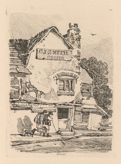 Liber Studiorum: Plate 41, House at Bristol, 1838 alkotó: John Sell Cotman