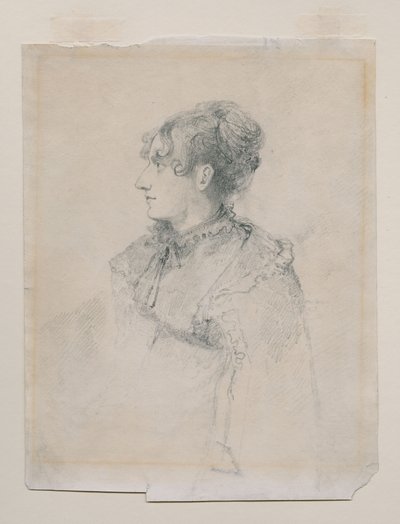Mrs. Parr(?), Mrs. John Sell Cotman nővére portréja, „J S Cotman asszony portréja”, 1815 körül (grafit és kréta papíron) alkotó: John Sell Cotman