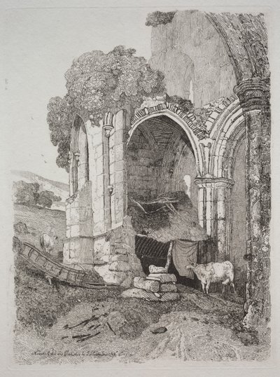 Rievaulx apátság, Yorkshire alkotó: John Sell Cotman