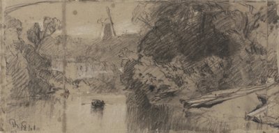 Folyó táj, valószínűleg Thorpe közelében, Norfolk alkotó: John Sell Cotman
