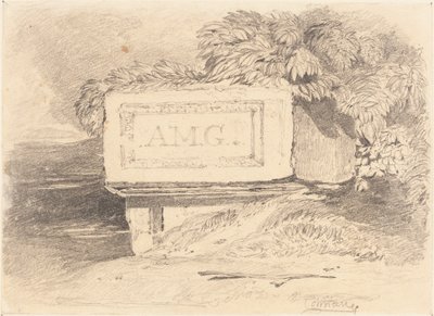 Romos sír "A.M.G." felirattal. alkotó: John Sell Cotman