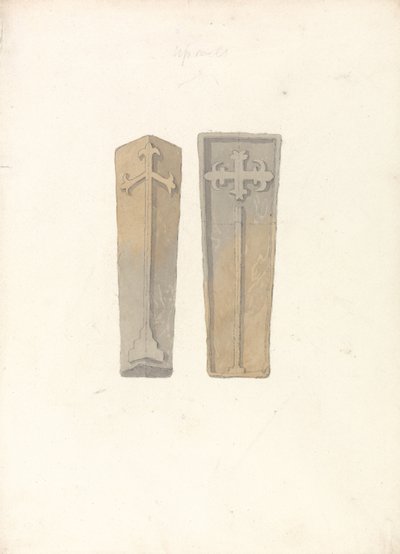 Tanulmányok két koporsófedélről a norfolki templomokból alkotó: John Sell Cotman