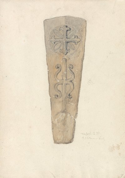 Egy () norfolki templomból származó koporsófedél tanulmánya alkotó: John Sell Cotman