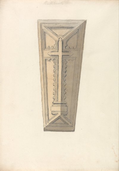 Egy () norfolki templomból származó koporsófedél tanulmánya alkotó: John Sell Cotman