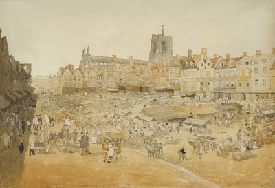 A norwichi piactér, Coopers úrtól vették, 1807 alkotó: John Sell Cotman