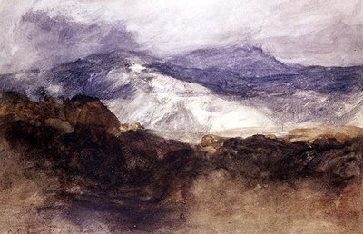 Walesi-hegység (akvarell papíron) alkotó: John Sell Cotman