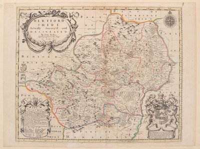 Hertfordshire térképe alkotó: John Seller