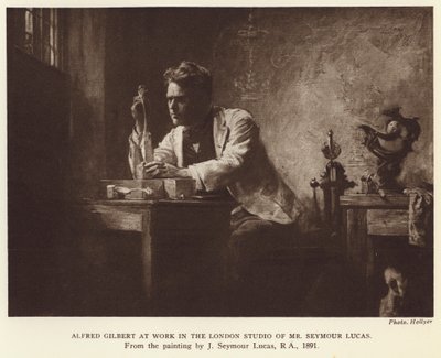 Alfred Gilbert, angol szobrász (fotogravír) alkotó: John Seymour (after) Lucas