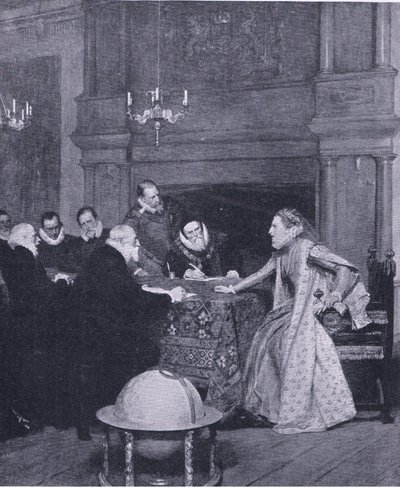 "A spanyol király haditengerészete külföldön van", a Waverley Book Company által kiadott Cassells History of the British People-ből, az 1950-es évek körül (litho) alkotó: John Seymour Lucas
