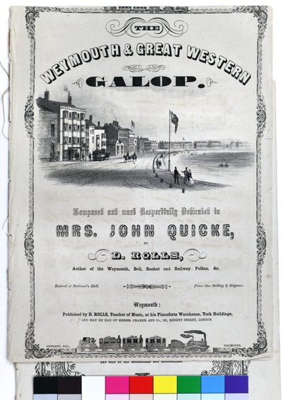 Weymouth és a Great Western Galop, 1870 körül (litográfia, papír) alkotó: John Sherren