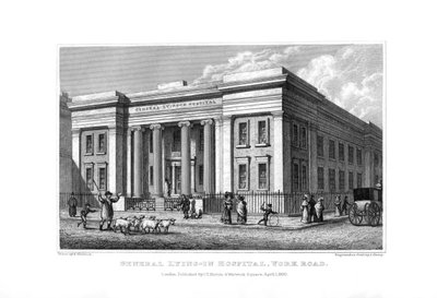 General Lying-in Hospital, York Road, Lambeth, London, 1830. alkotó: John Shury