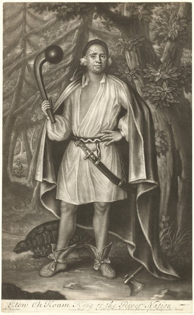 Etow Oh Koam, a folyó nemzetének királya alkotó: John Simon after John Verelst