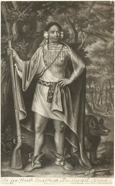 Sa Ga Yeath Qua Pieth Tow, a Maquas királya alkotó: John Simon after John Verelst