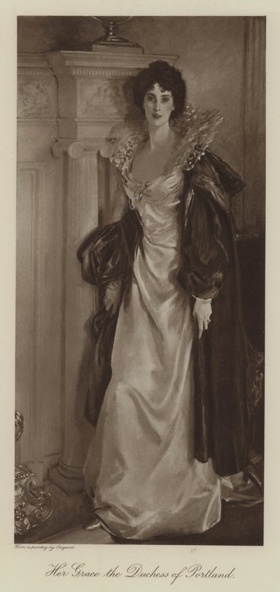 Her Grace, Portland hercegnője (litho) alkotó: John Singer (after) Sargent