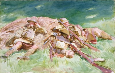 1151 felvidékiek pihennek a fronton, 1918 alkotó: John Singer Sargent