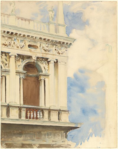A velencei könyvtár sarka, 19041907. alkotó: John Singer Sargent