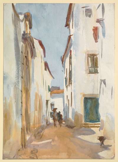 Utca jelenet, Spanyolország alkotó: John Singer Sargent