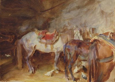 Arab istálló, 1905-2006 körül (wc papíron) alkotó: John Singer Sargent