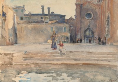 Campo dei Frari, Velence, kb. 1880. alkotó: John Singer Sargent