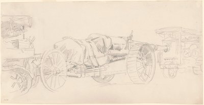 Cannon Trailers, Franciaország, 1918. alkotó: John Singer Sargent