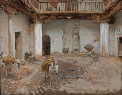 Udvar, Casa del Chapiz alkotó: John Singer Sargent