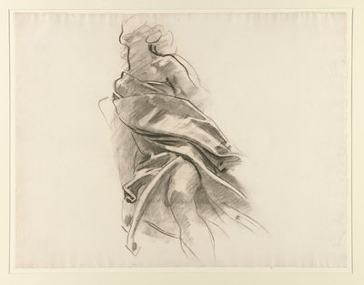 Drapéria részlete [Crayon study no. 5.14] alkotó: John Singer Sargent