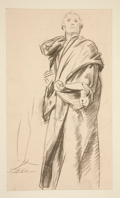 Drapírozott álló figura alkotó: John Singer Sargent